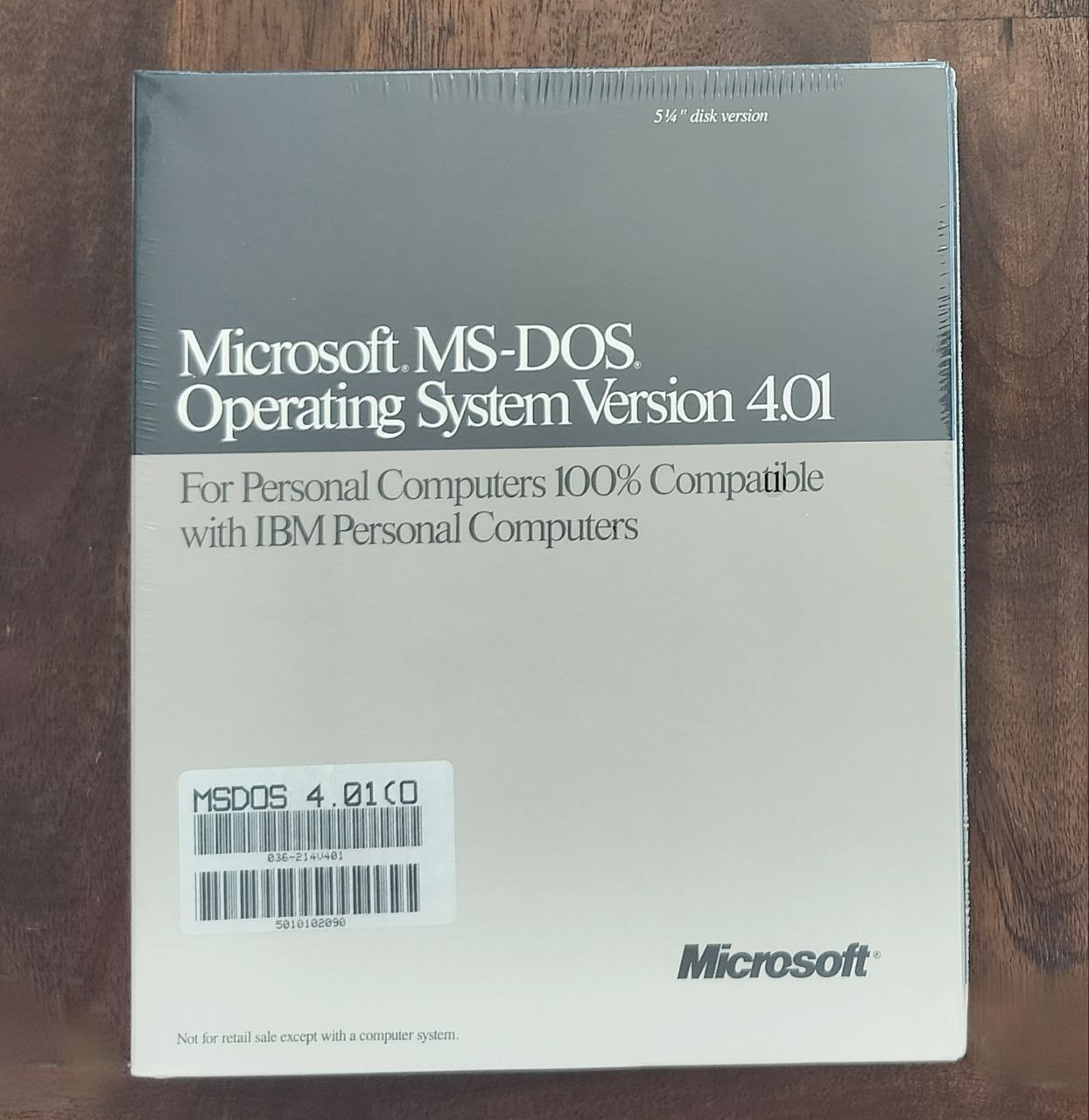 Microsoft MS-DOS 4.01 Complete Retail Box 5.25″ Floppy Disks *NEW & SEALED*