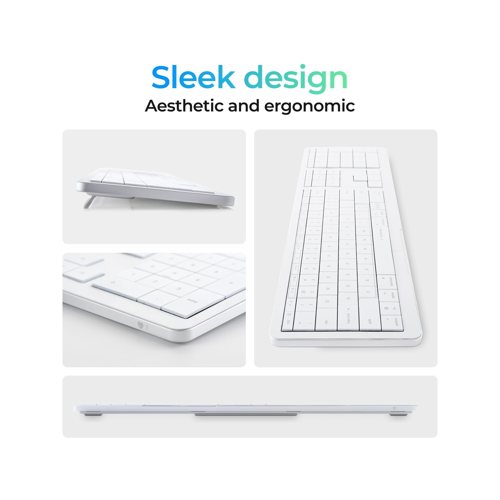 CLVX 1 Mac | Touch On Keys & Gestures AI Keyboard | Bluetooth & USB-C | Low P…