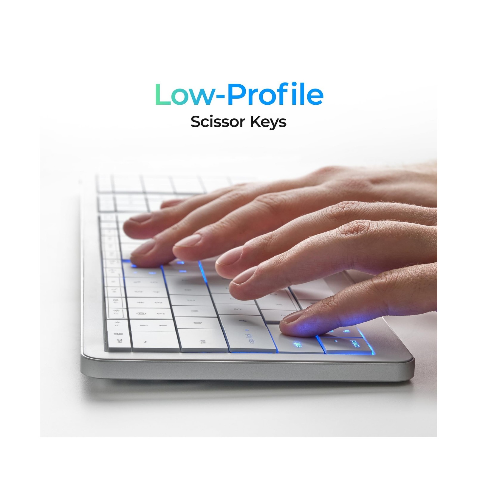 CLVX 1 Mac | Touch On Keys & Gestures AI Keyboard | Bluetooth & USB-C | Low P…