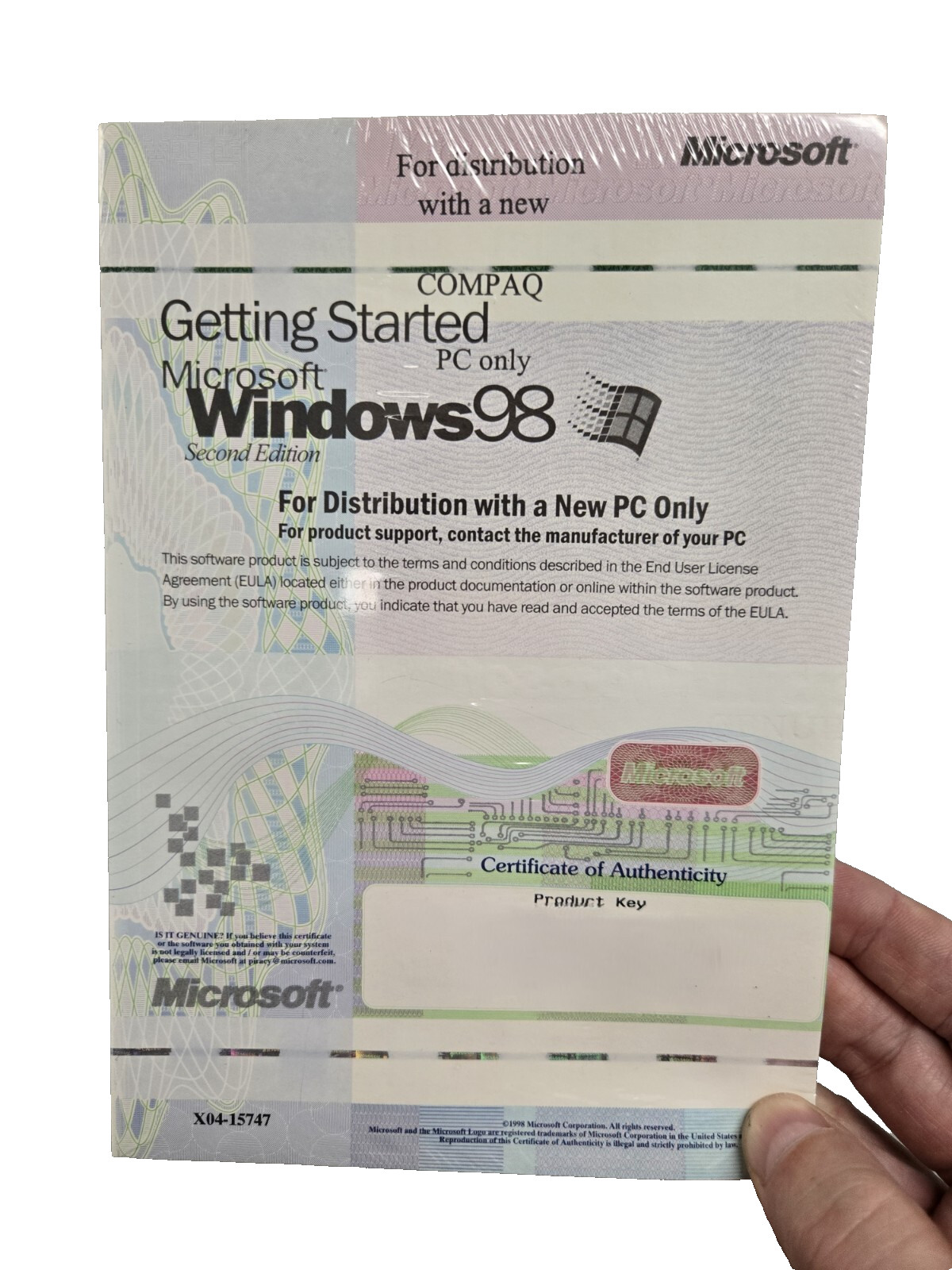 Windows 98 Getting Started (Sealed w/ Product Key) – No Disc