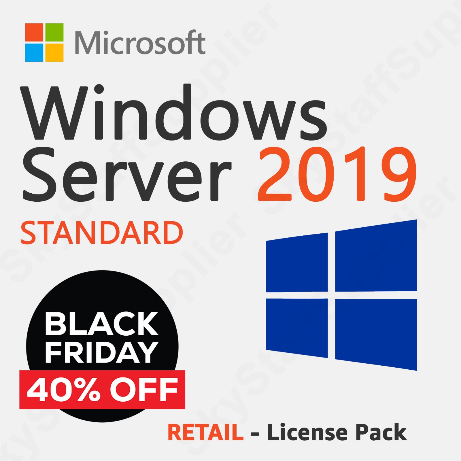 Windows Server 2019 STANDARD x64 24 CORE License Key + 10 CALs RETAIL PACK