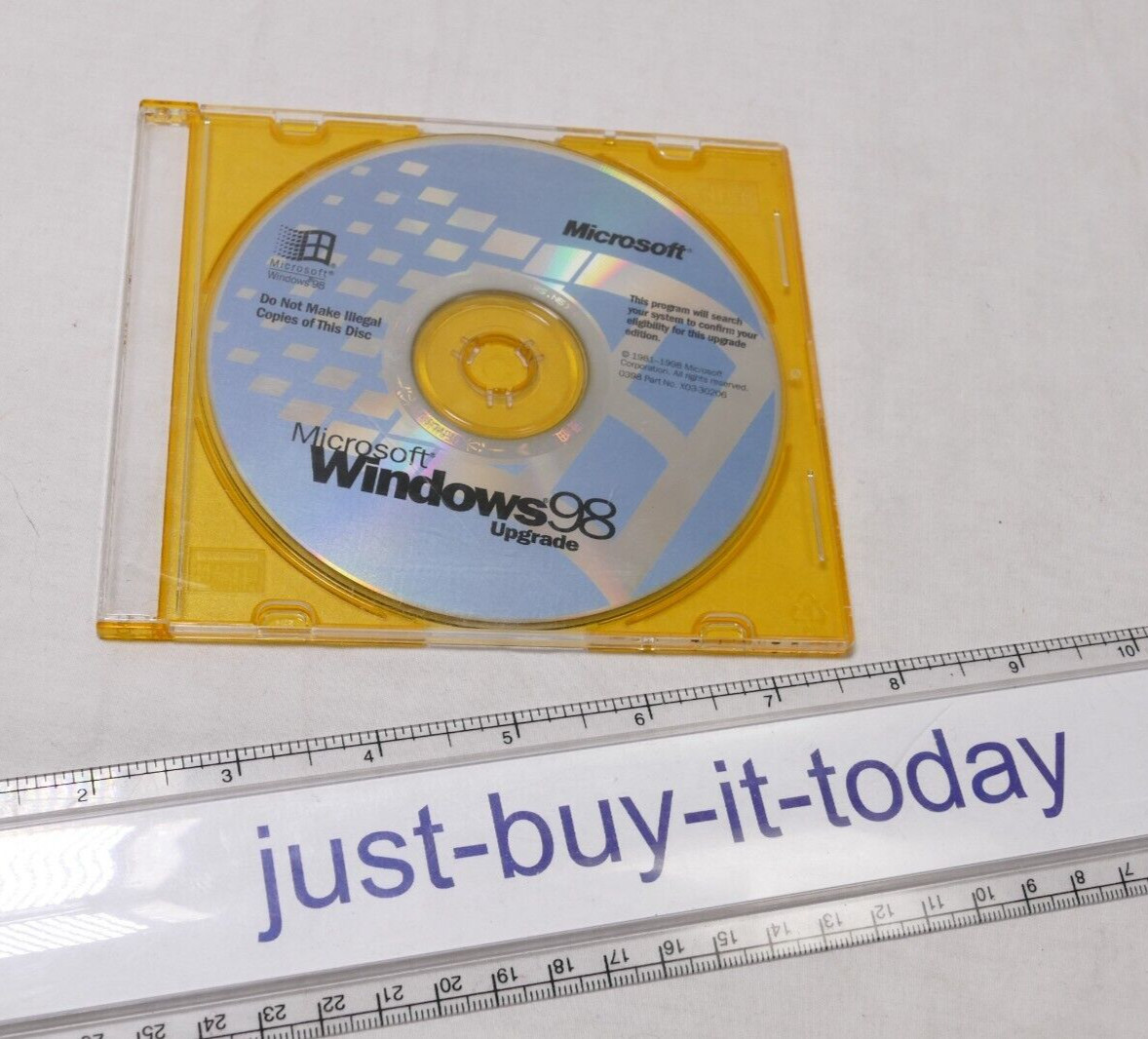 Microsoft Windows 98 Upgrade Disc Good Condition No License Key, OS Only