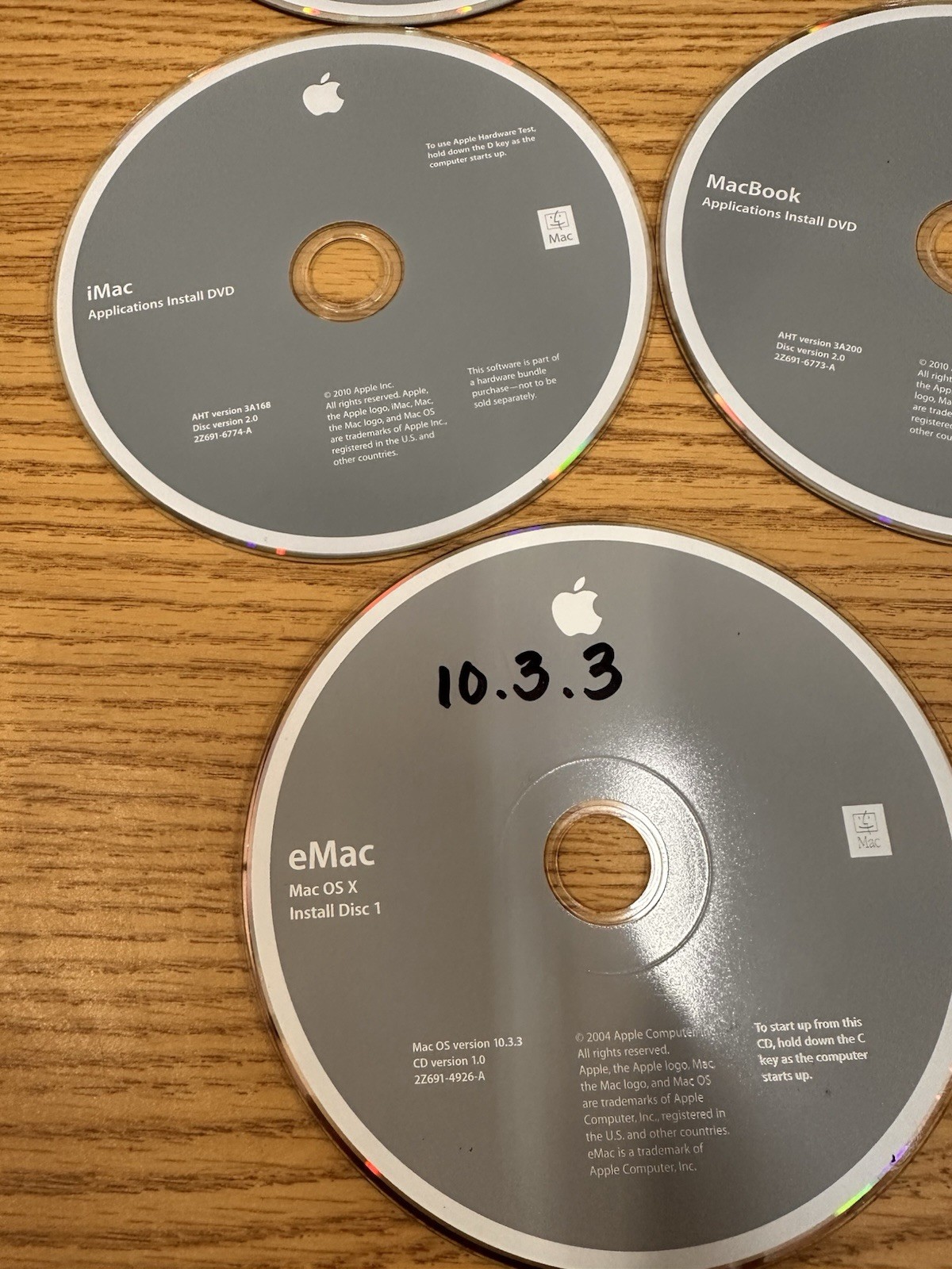 Apple Software Lot of 15 2004-2010 Mac OS X install, Application.
