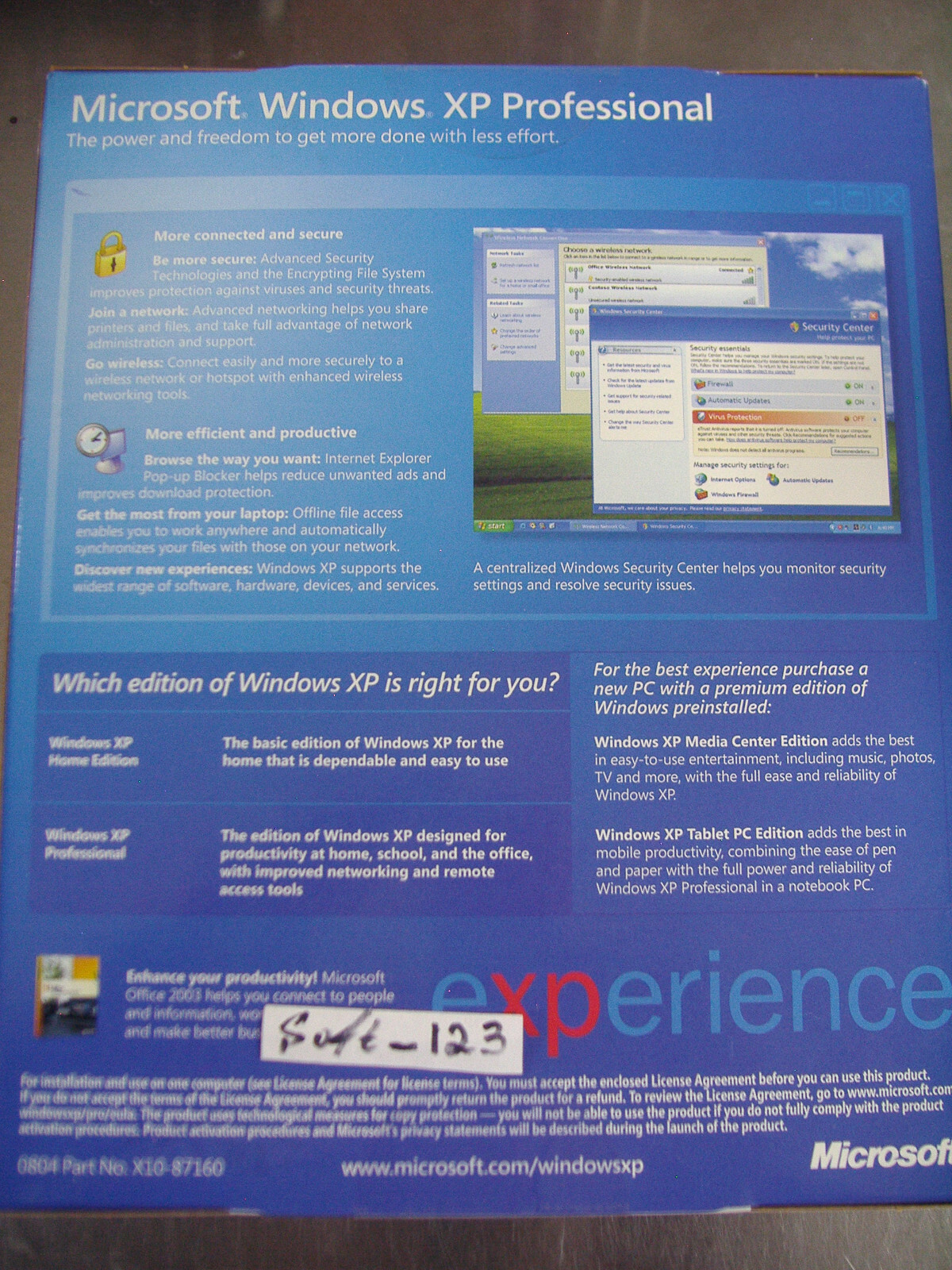 Microsoft Windows XP Professional w/SP2 Full English Retail MS WIN PRO =SEALED=