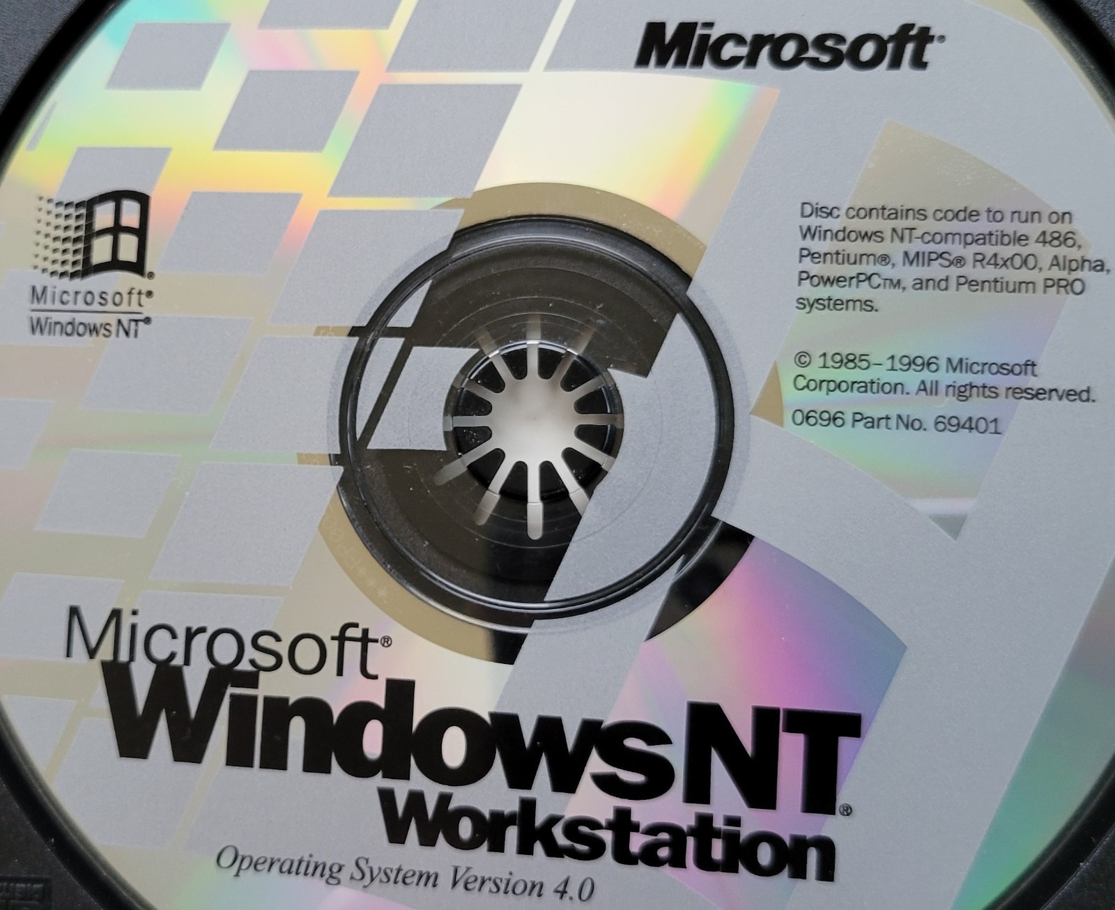 Vintage – Microsoft Windows NT Workstation Version 4.0 1996