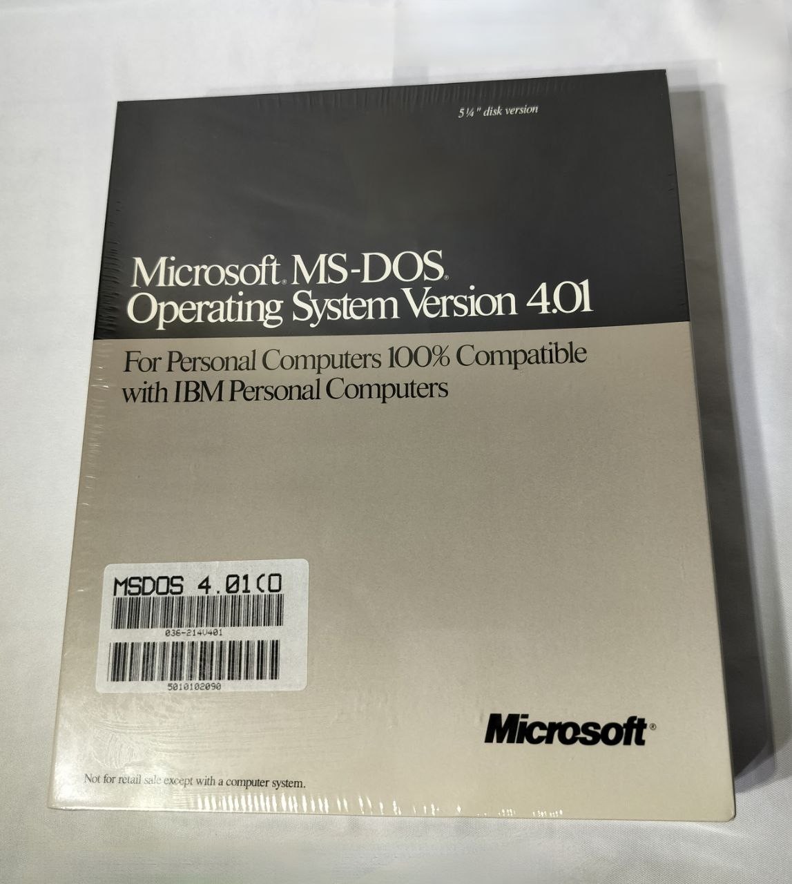 Microsoft MS-DOS 4.01 Complete Retail Box 5.25″ Floppy Disks *NEW & SEALED*