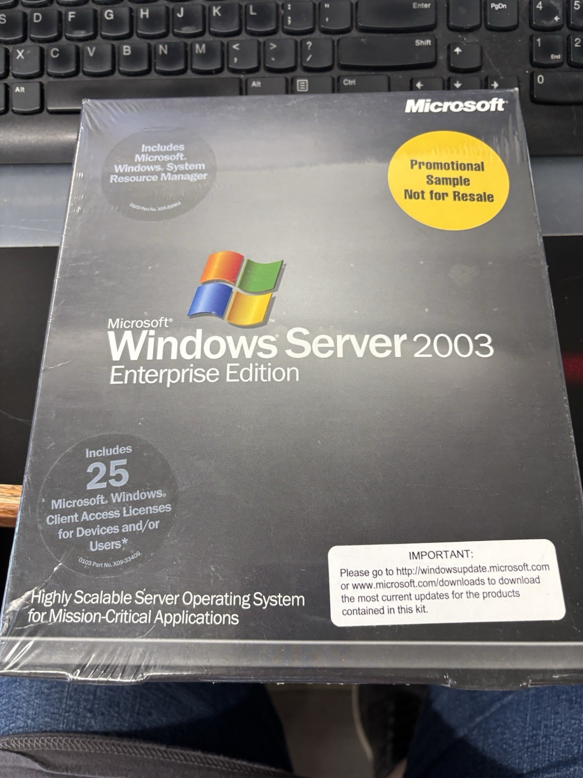 Microsoft®Windows Server 2003 Enterprise Edition • 25 Licenses PROMO NEW Sealed