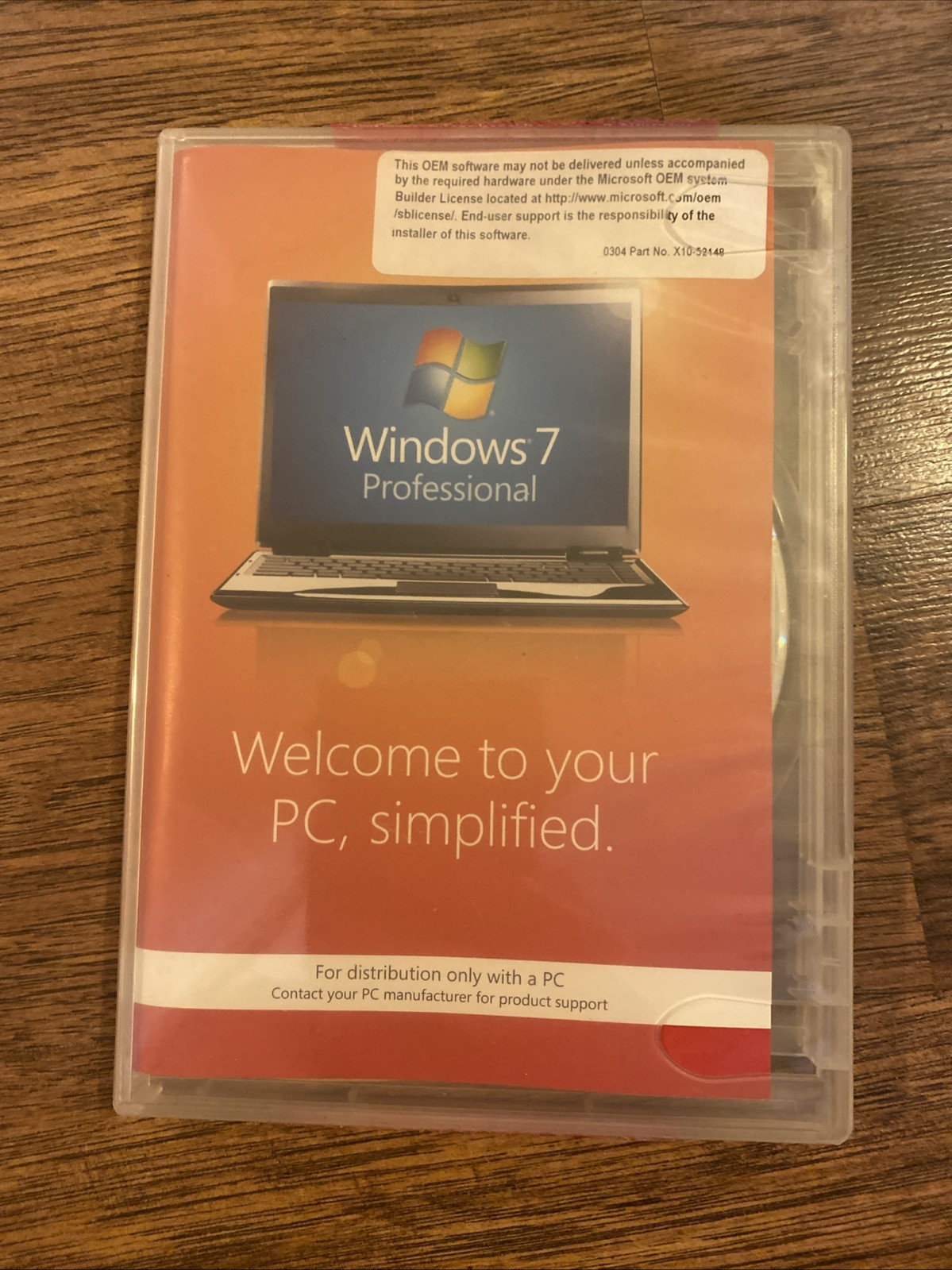 Microsoft Windows 7 Professional 64 bit x64 Full English DVD MS WIN=NEW SEALED=