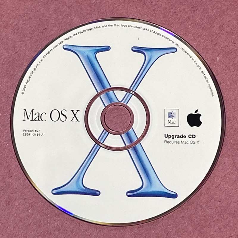 Apple Mac OS X Version 10.1 Upgrade CD