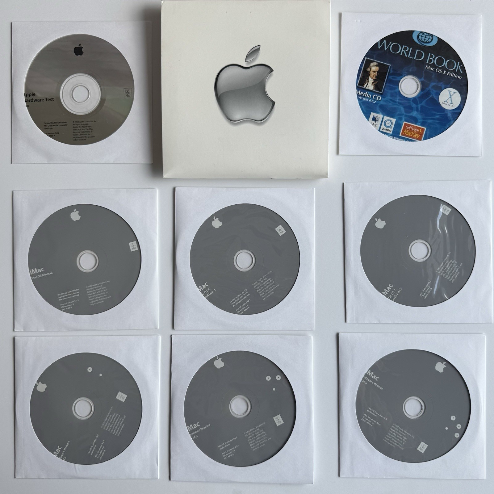 Apple iMac Software Media Pack: 603-1732 OS X/OS 9 – Six CDs – Very Good Cond.