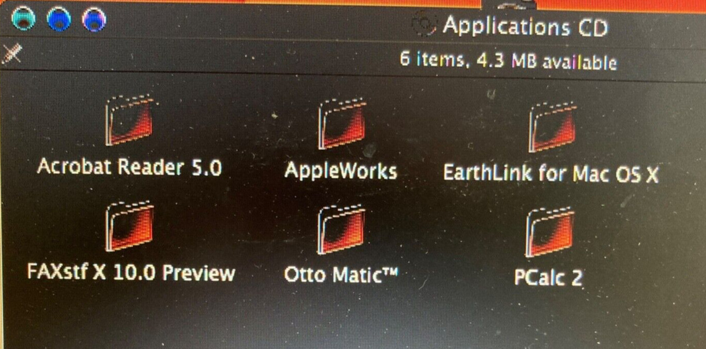 Apple Mac OS iBook Applications CD Installer 691-3429-A version 1.3 / 2002