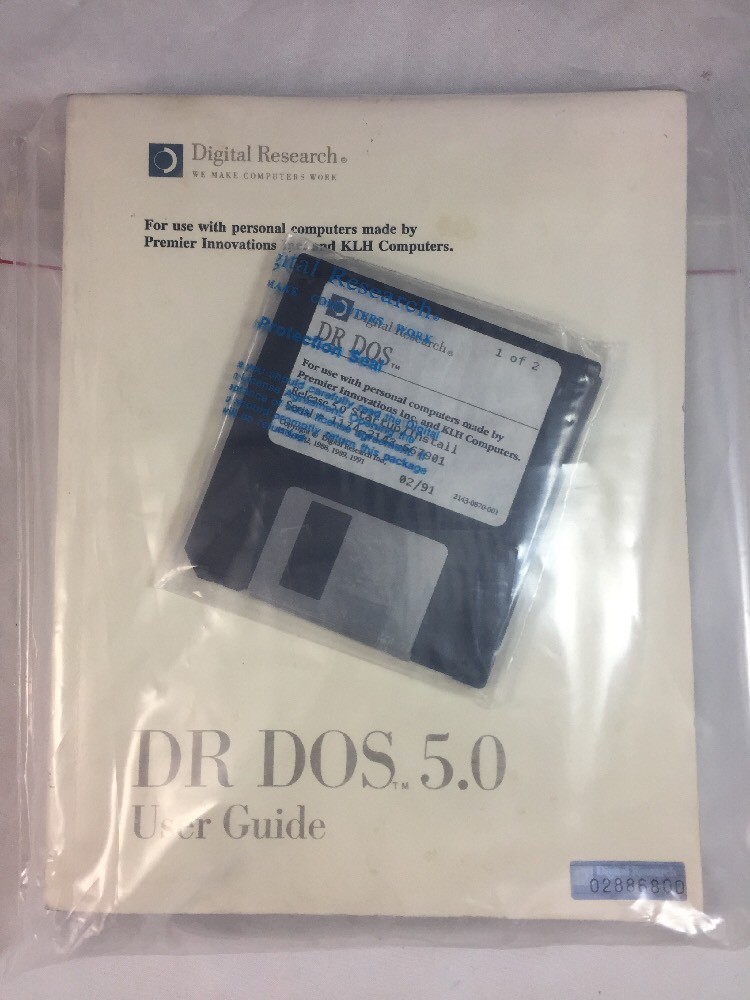 NEW DOS 5.0 Vintage Collectible Digital Research 3.5″ Disk DR DOS 5 Rare 1991-92