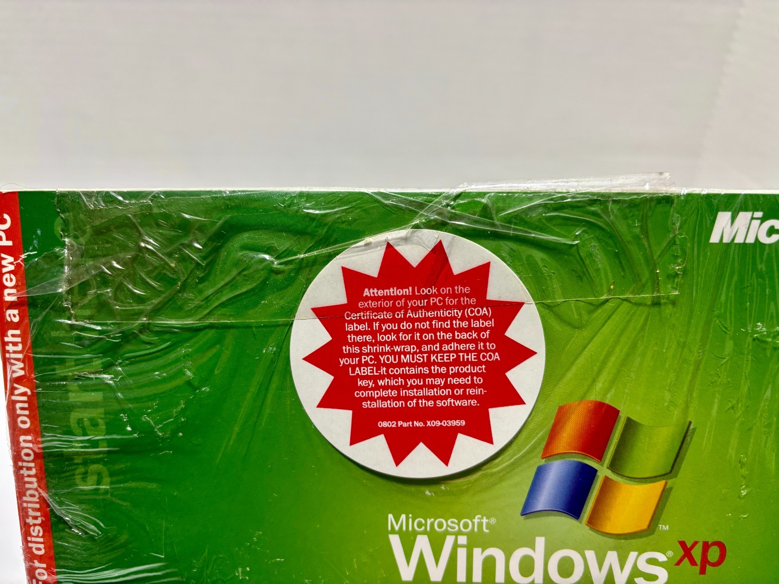 Microsoft Windows XP Home Full English Operating System OS w/ SP1
