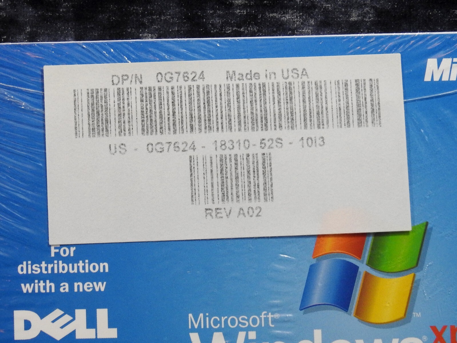 Microsoft Windows XP Professional SP2 Dell Reinstall CD 2004 0G7624