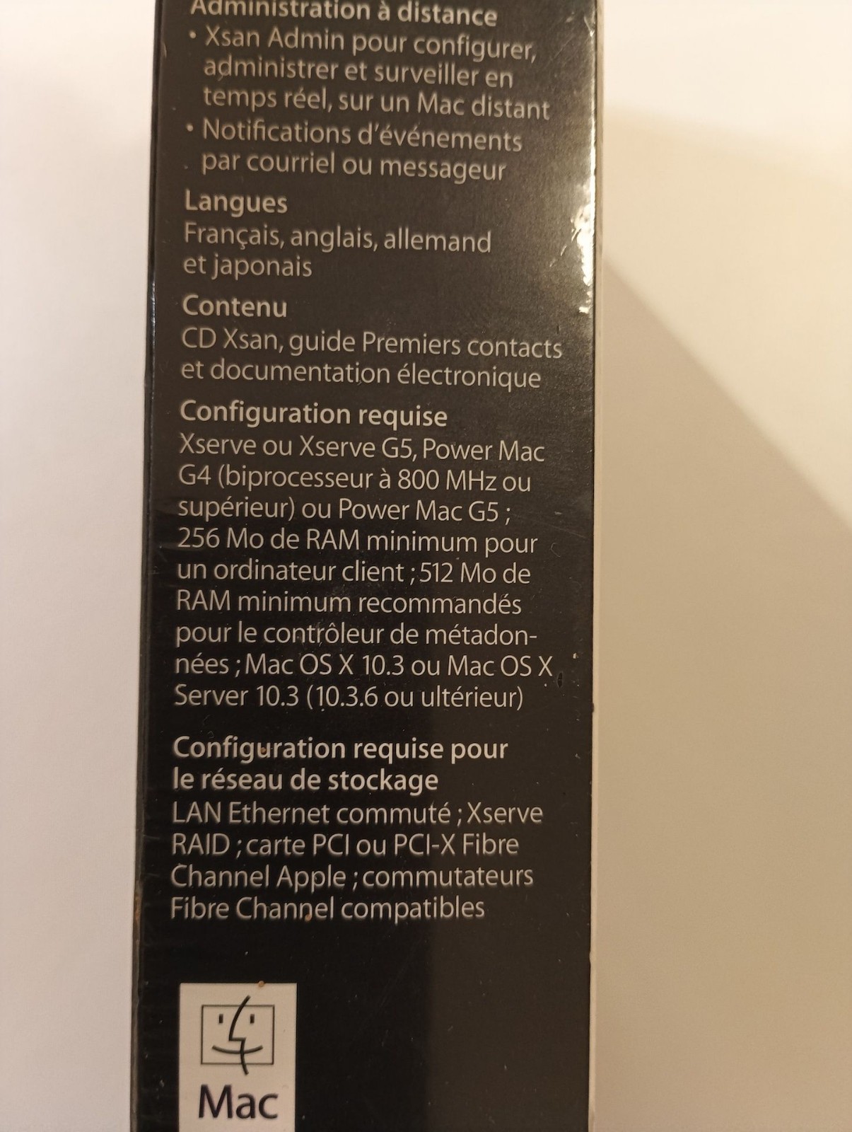 Apple XSAN Retail M9634F/A French German Japanese English NEW SEALED