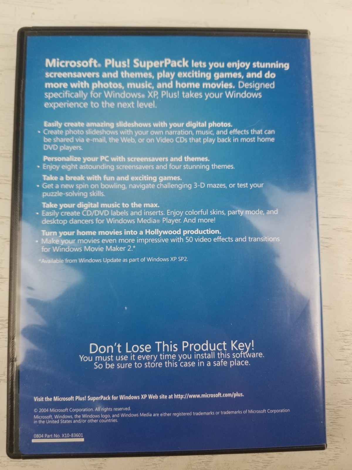 Microsoft Plus! SuperPack for Windows XP With Untested Product Key