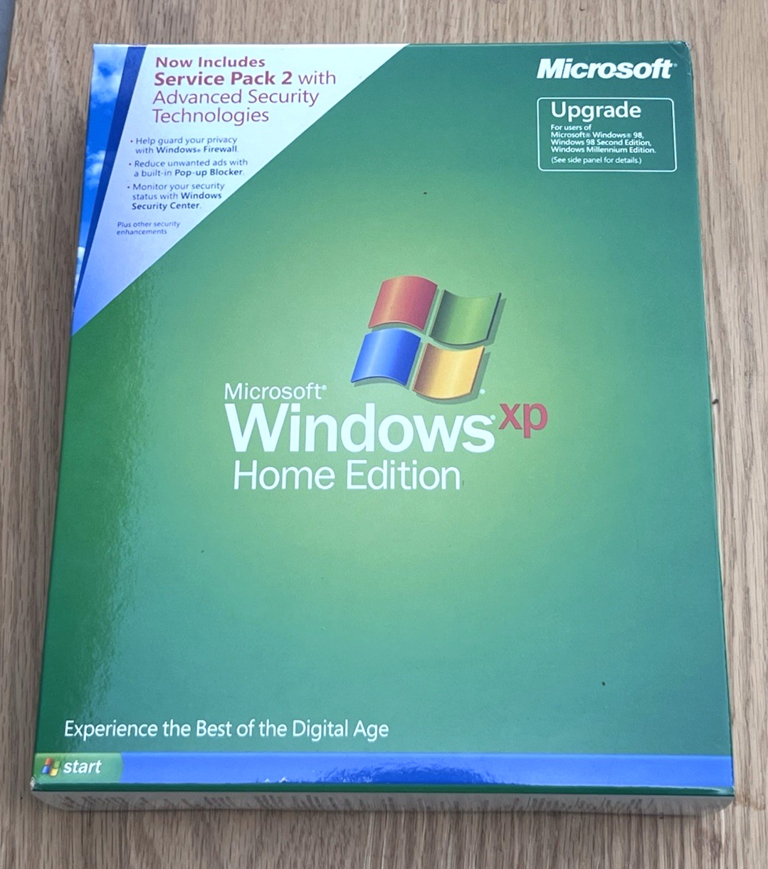 Microsoft Windows XP Home Edition Service Pack 2 Upgrade Edition Big Box Sealed