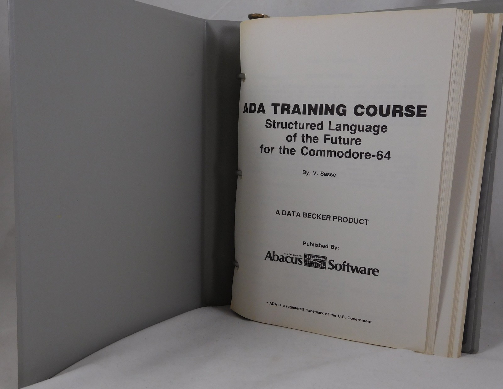 Working ADA Training Course For The C64 By Abacus Software w/manual & Slipcase