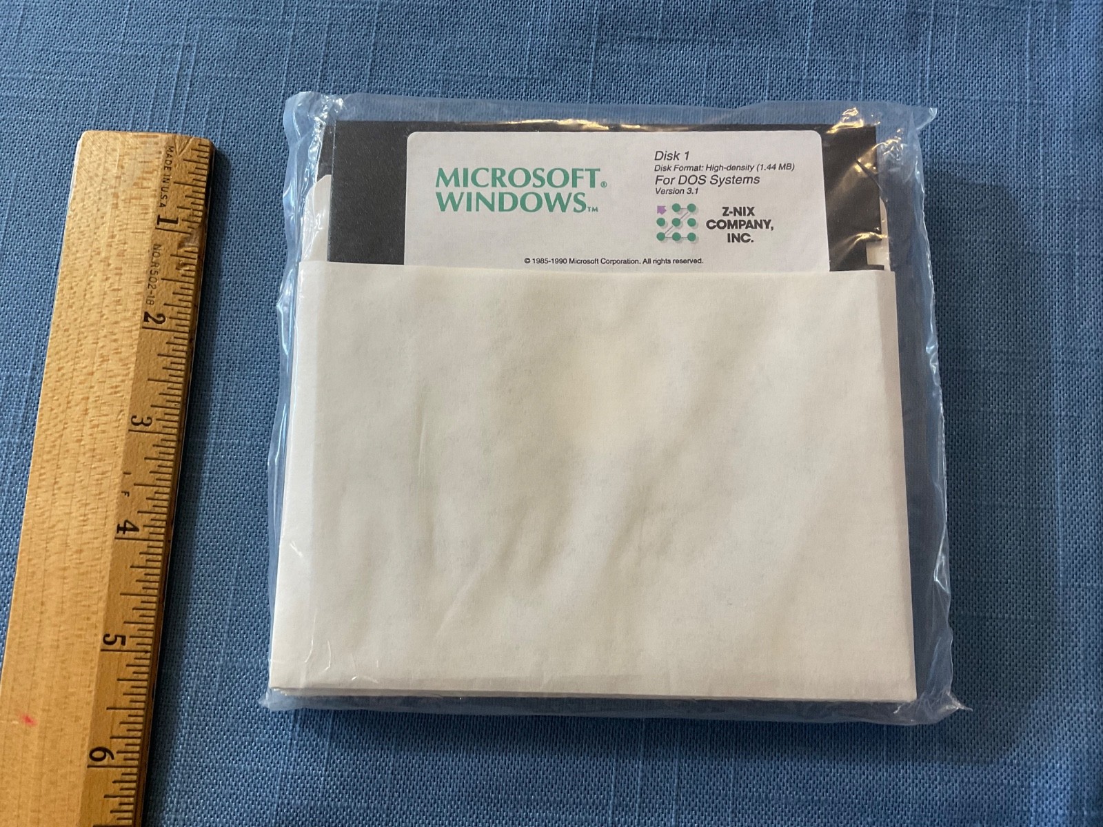 Microsoft Windows 3.1 for DOS Systems Z-Nix Company 5.25″ floppy disks SEALED