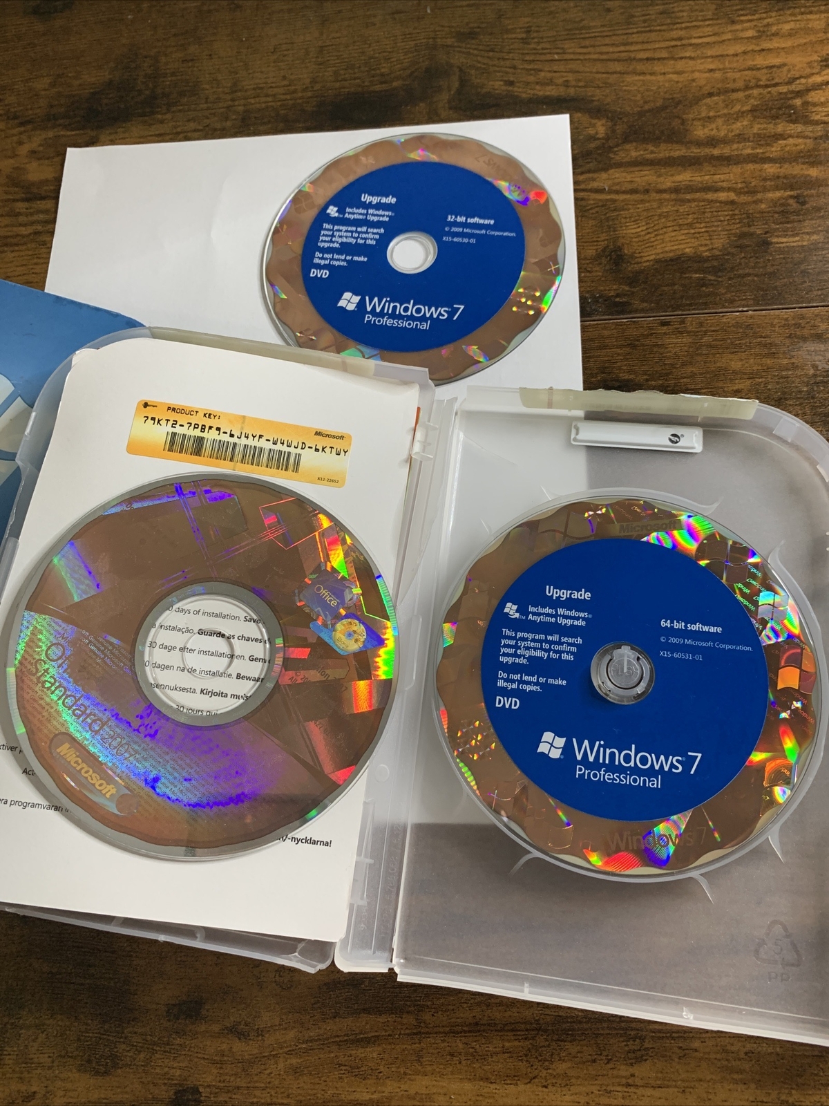 Microsoft Windows 7 Professional Upgrade 32 & 64 Bit DVDs RETAIL BOX
