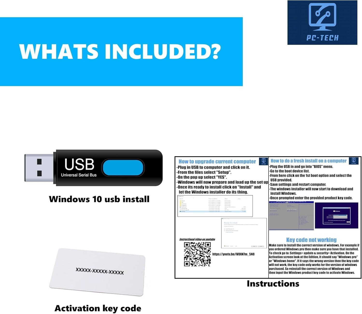 Bootable USB Install and Activation Key for Windows 10. Fix Repair and Restor…