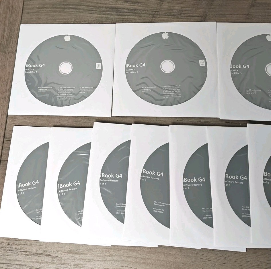 iBook media 603-4793-A Mac OS 10.3.2 iBook G4 Install , Software Restore Mint