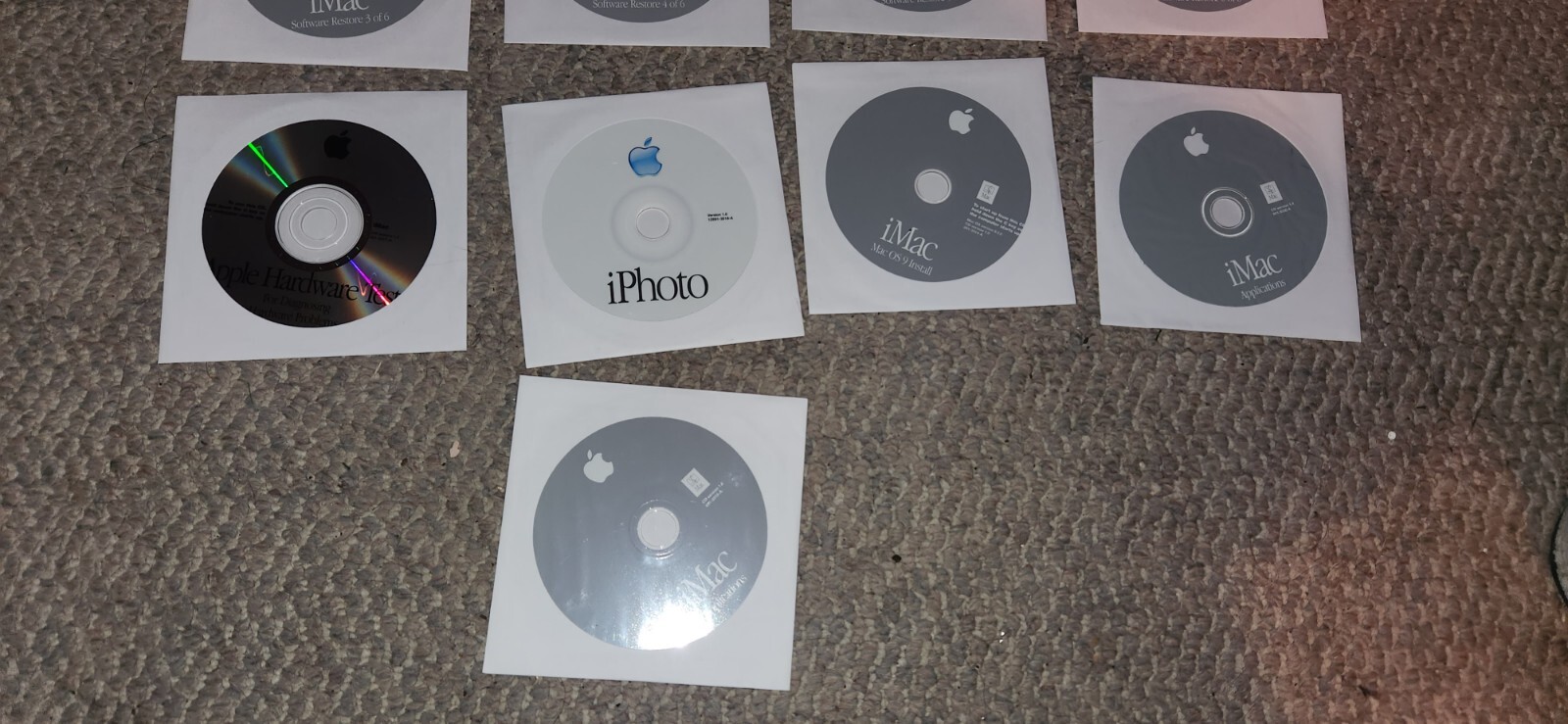 Lot of 12 iMac Software CDs OSX OS9 Restore iPhoto Hardeware Test Applications