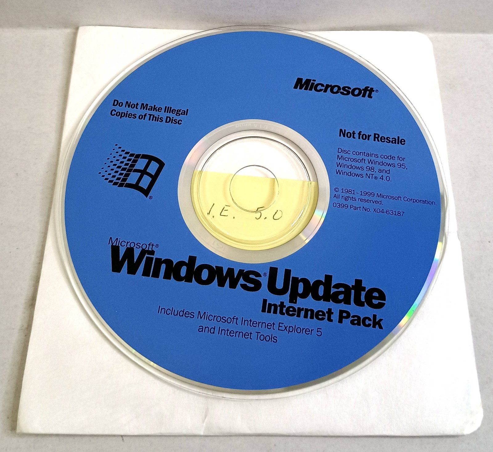 Microsoft Windows Update Internet Pack 5.0 and 5.5 , 1999 2000
