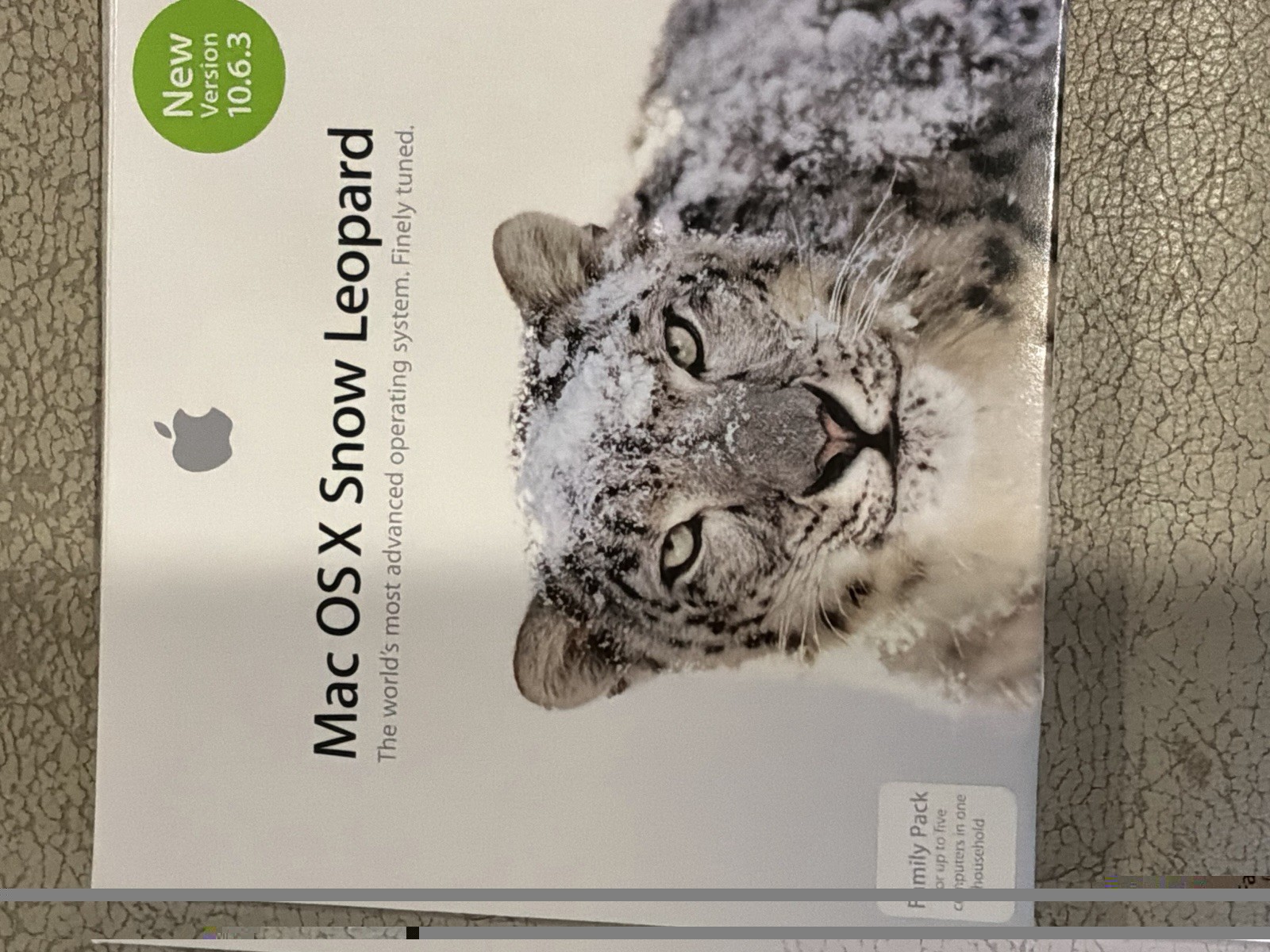 Apple Mac OS X Snow Leopard 10.6.3 Family Pack Install DVD Complete Box Set