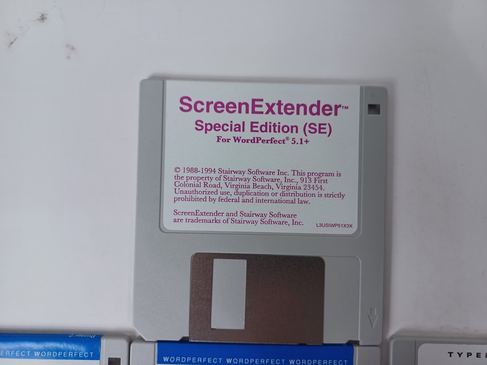 WordPerfect Version 5.1 Set of 7 + 3 Bonus 3 1/2″ Floppy Disks