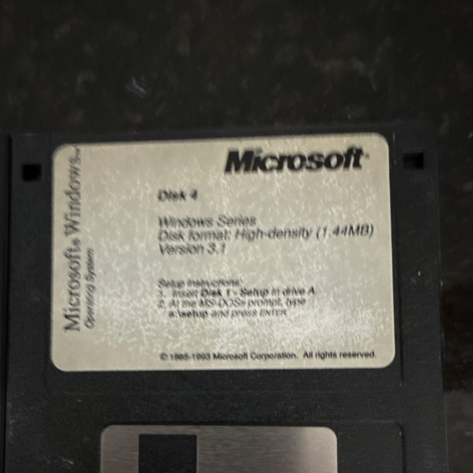 Microsoft Windows 3.1 Operating System 3.5″ Floppy Disk Set English