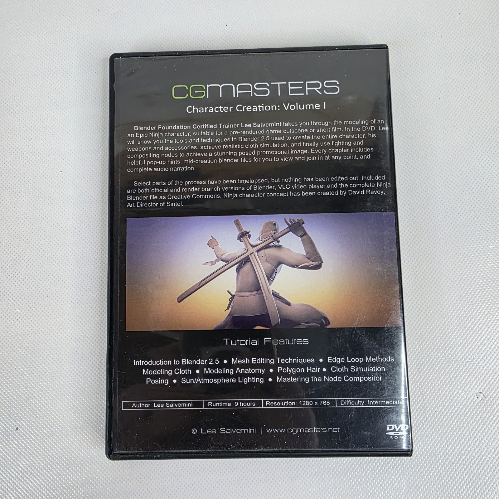 Character Creation: Volume 1 by Lee Salvemini CGMasters DVD-R Intermediate 9hrs
