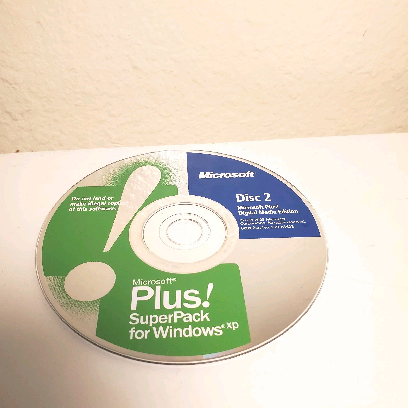 Microsoft Plus! SuperPack for Windows XP, 2 Disc Set, Untested Product Key