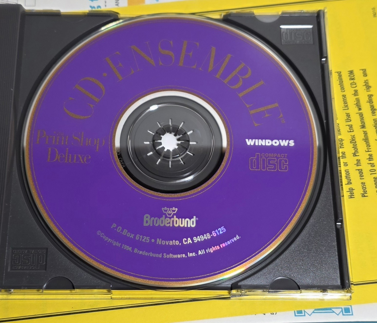 Vintage 1994 Print Shop Deluxe CD Ensemble Software for Mac OS CD Rom Disc