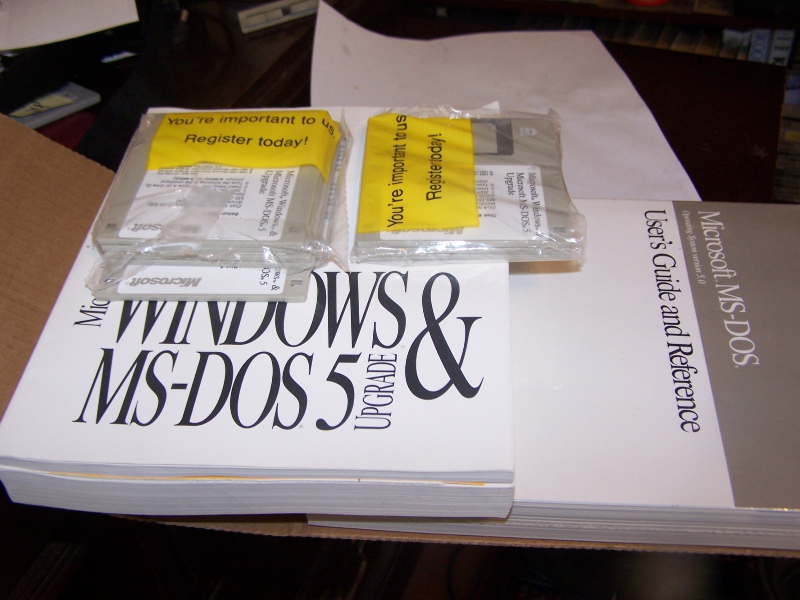 Microsoft Windows 3.1 and MS-DOS 5 Upgrade on 3.5″ Disks