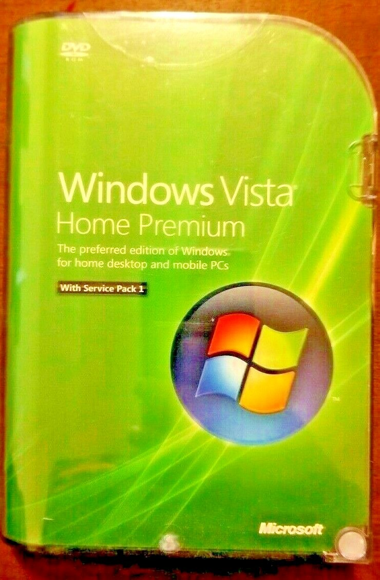 Microsoft Windows Vista Home Premium w/SP1, SKU 66I-02387, Sealed Retail Package