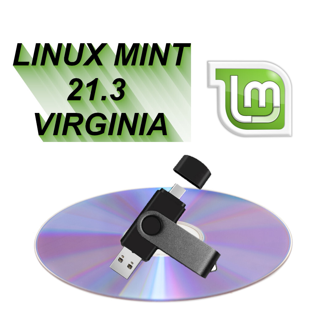 Linux Mint 21.3 Cinnamon 64bit Version DVD Or 16GB USB – USB TYPE-C