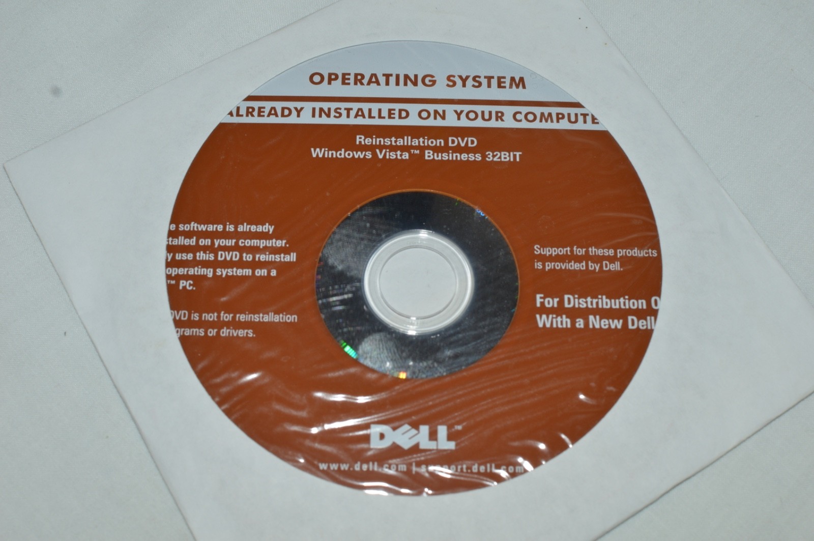 EUC Dell Windows Vista Business 32 bit Reinstallation DVD Operating System