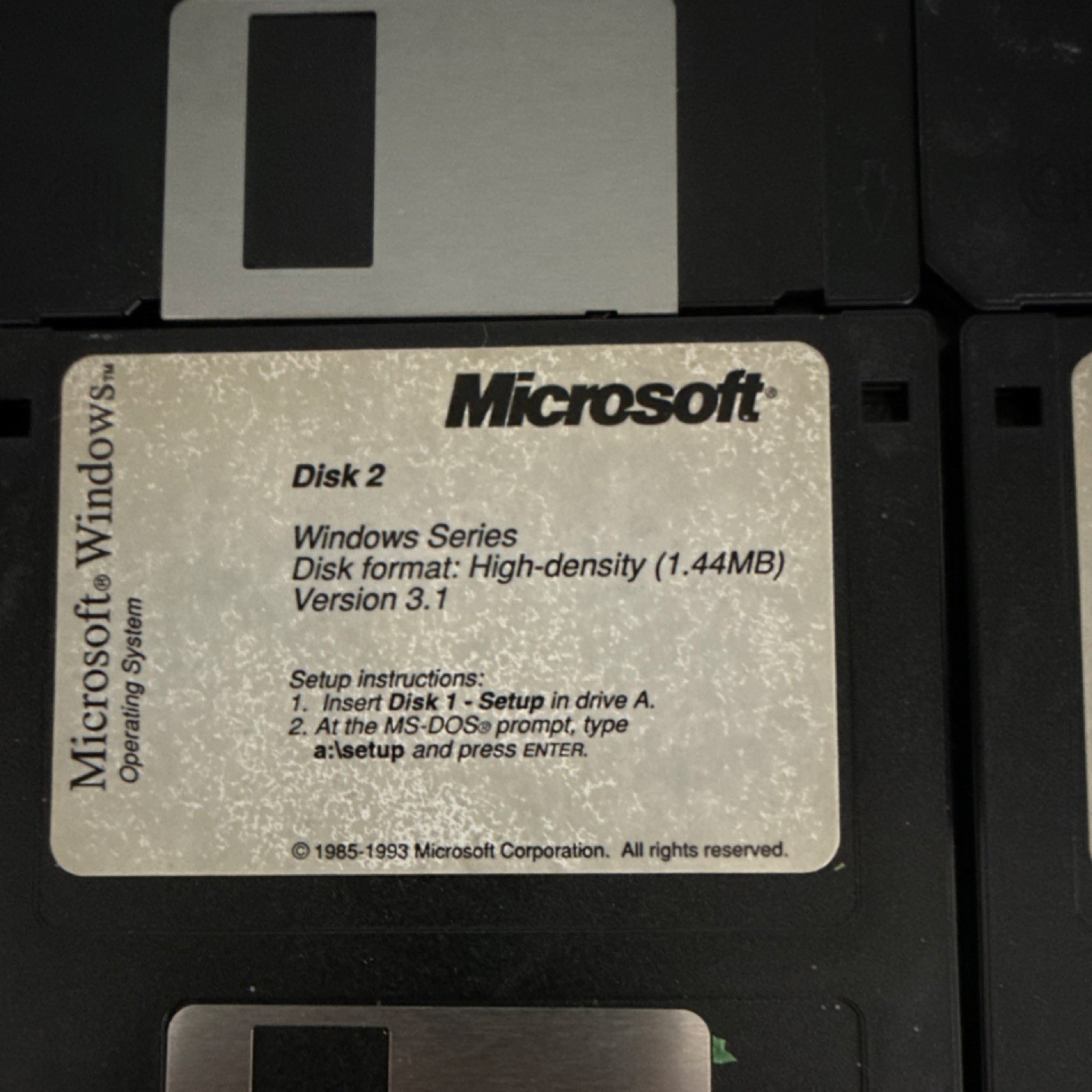 Microsoft Windows 3.1 Operating System 3.5″ Floppy Disk Set English