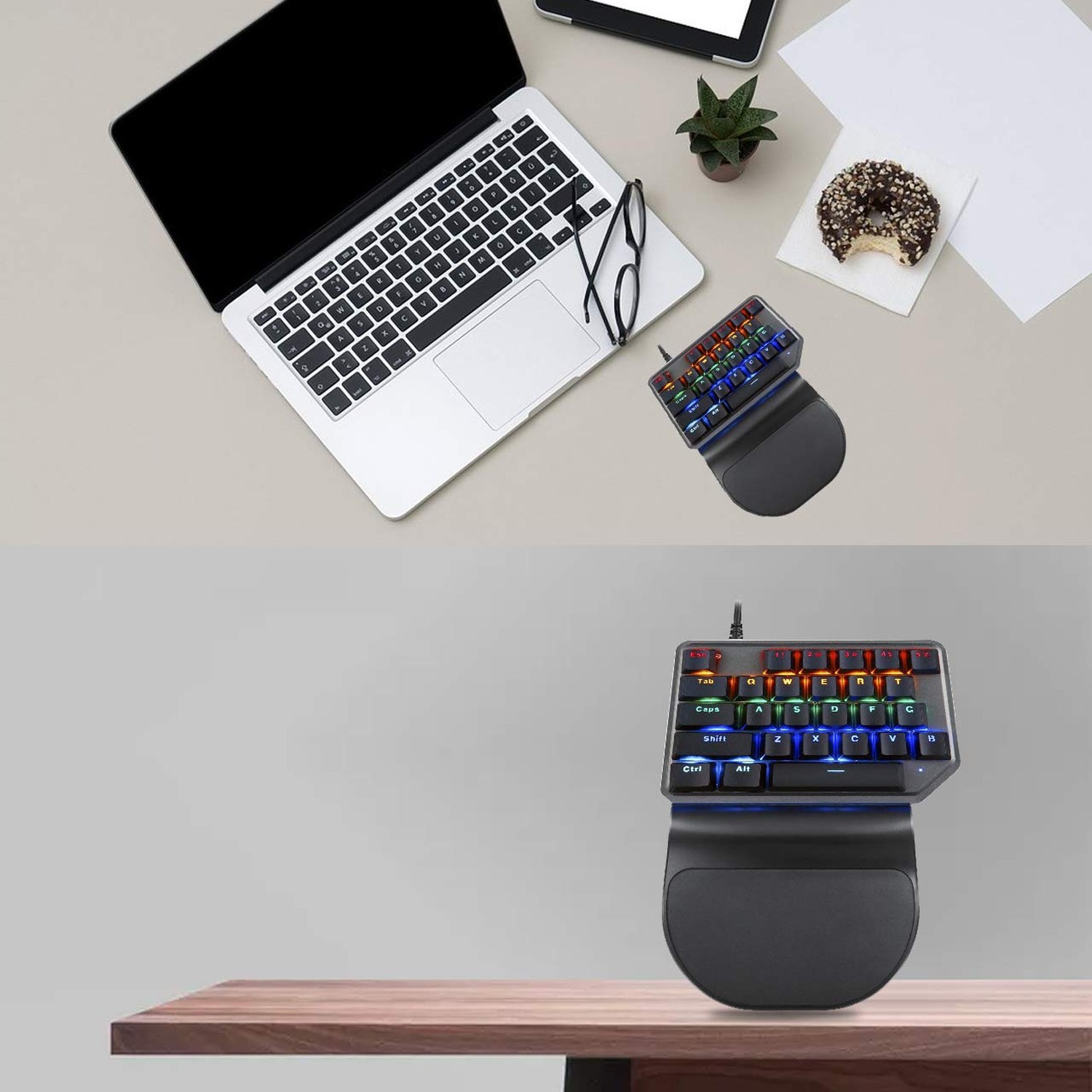 MOTOSPEED K27 One-Handed Mechanical Mini Gaming Keypad 27 Keys, 9 LED Backlit…