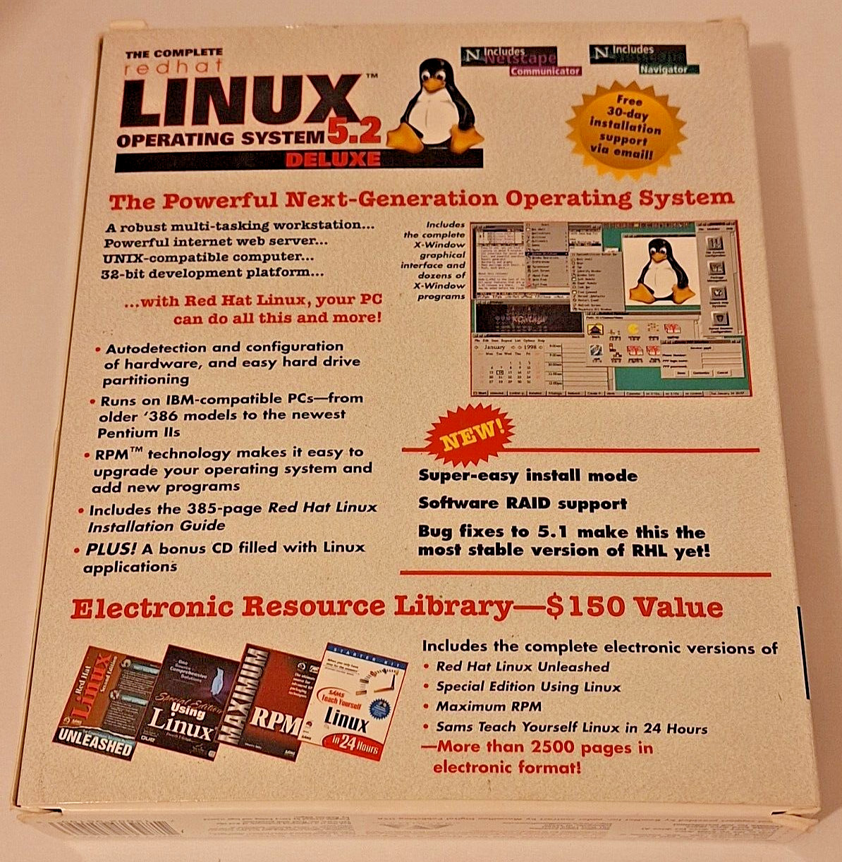 Linux 5.2 The Complete Redhat Operating System Deluxe Secure Server 3 CD Book