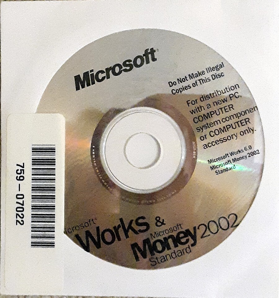 5 Disc Compaq System Recovery Windows XP & Microsoft Works 6.0-Money 2002 Stand