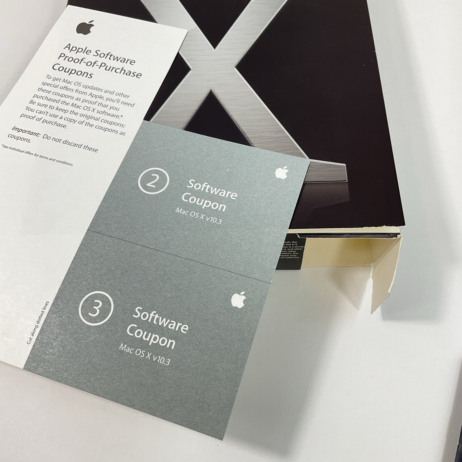 APPLE MAC OS X PANTHER VERSION 10.3 DISC IN BOX WITH MANUAL M9227LL/A