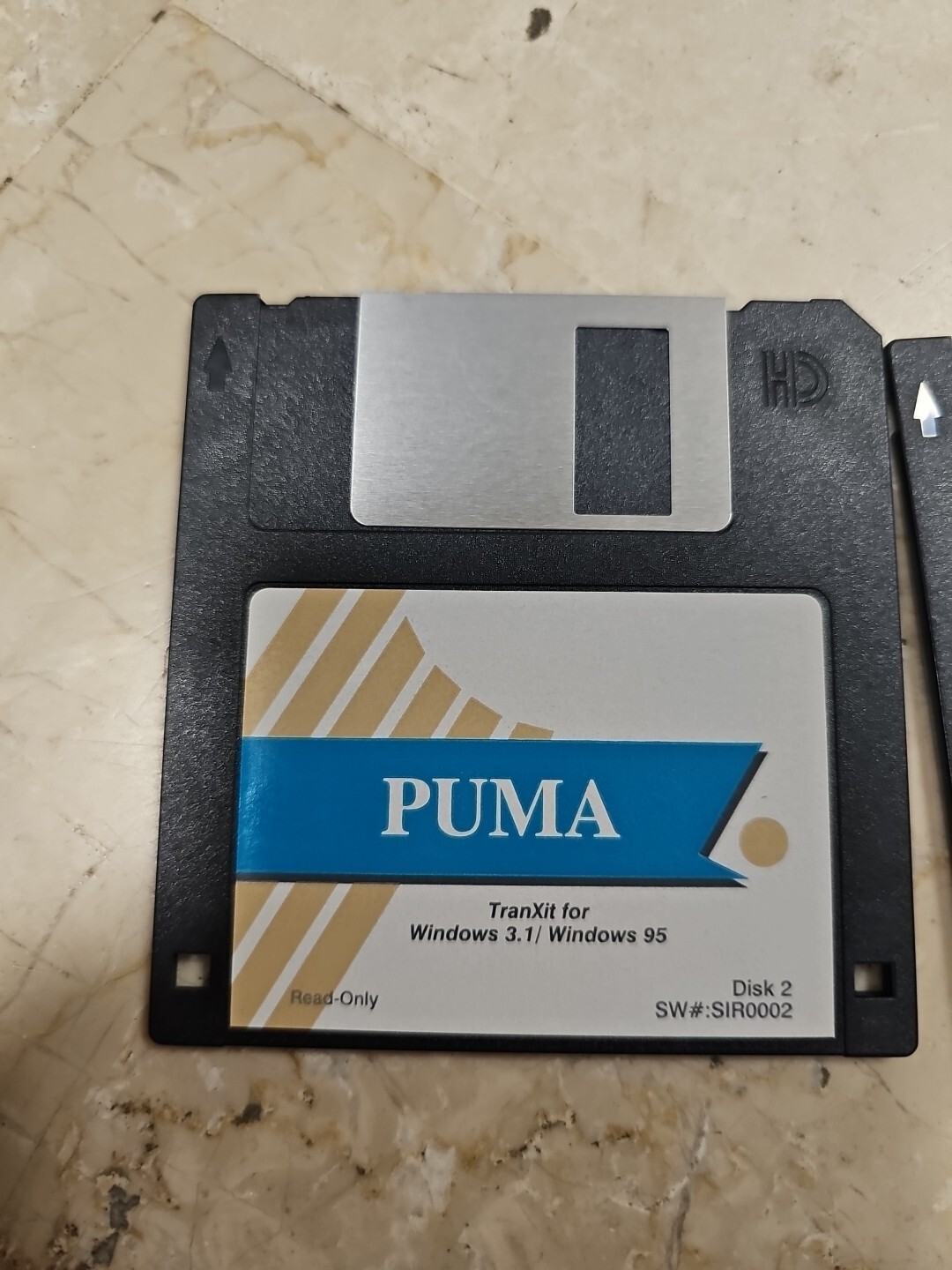 floppy disk Puma Tranxit for Windows 3.1 / Windows 95 DISK 1 & 2 SIR0001/2
