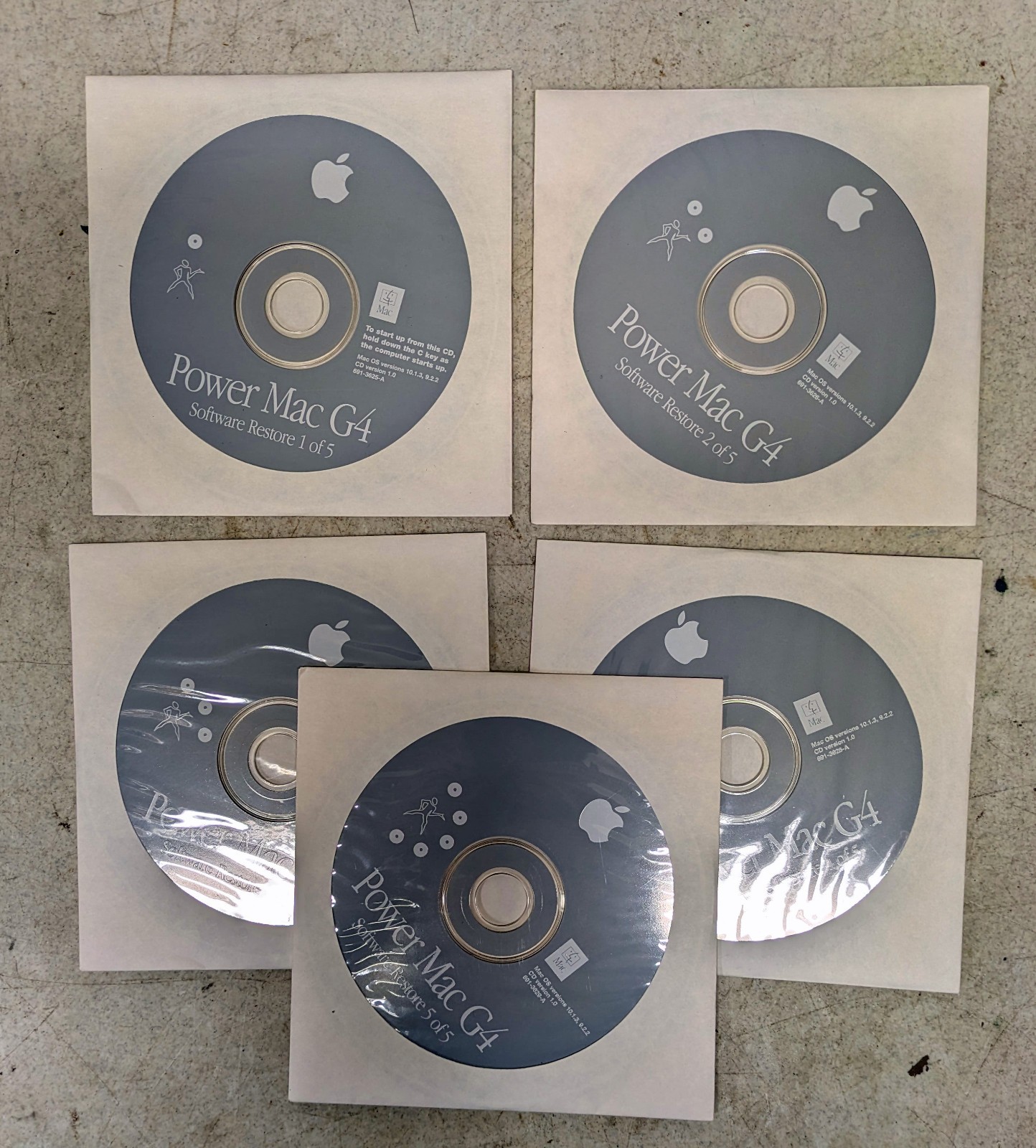 Apple G4 QuickSilver PowerMac Media – 9x CD’s 603-0711