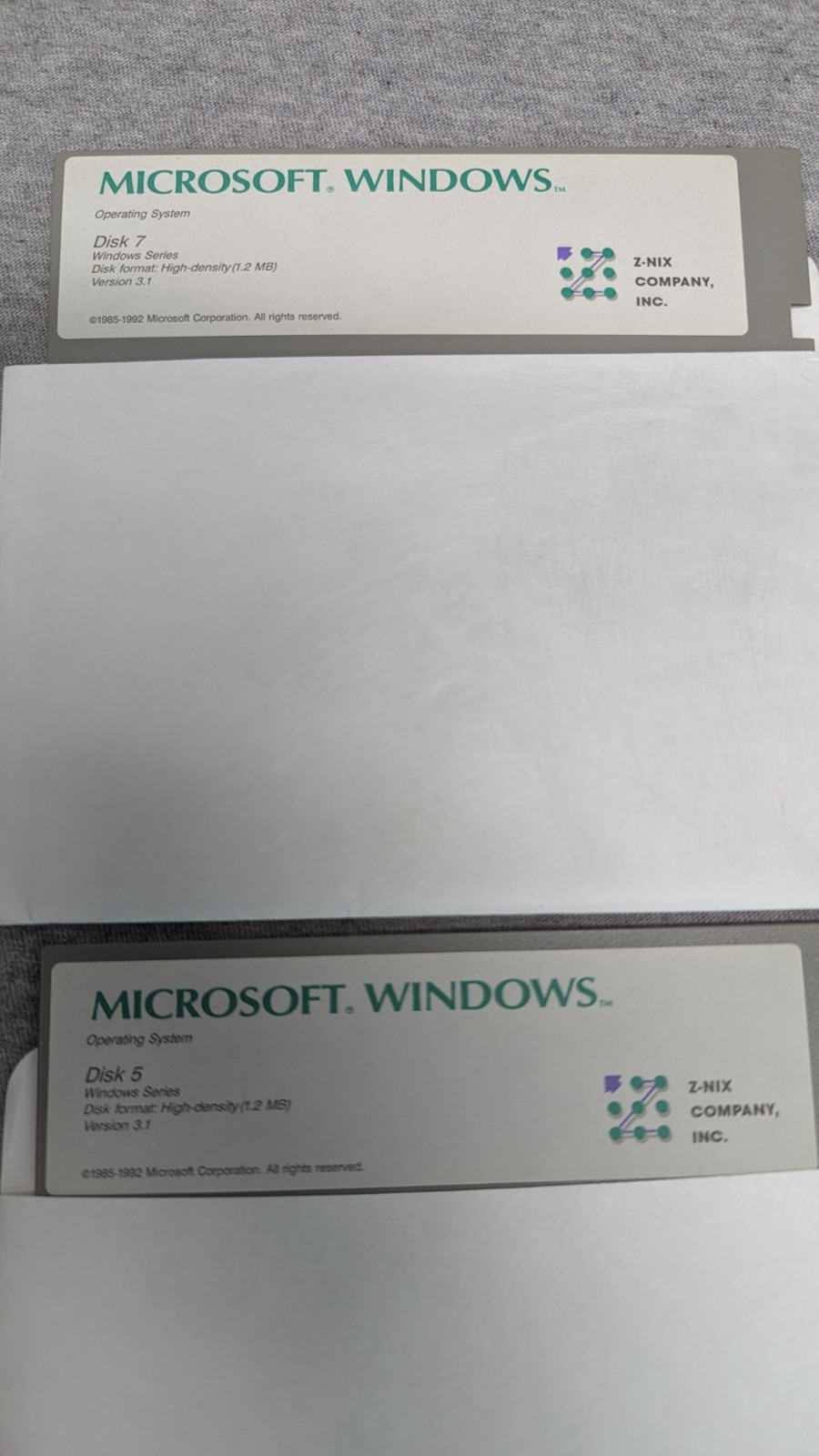 Microsoft Windows 3.1 5.25″ Floppy Disks
