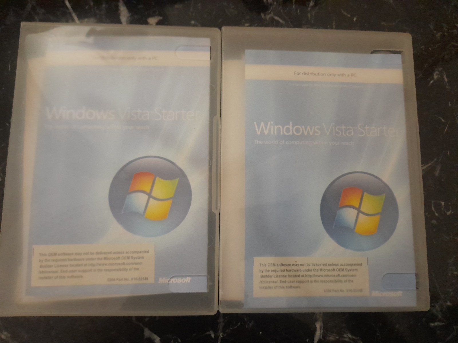 Microsoft Windows Vista Starter SP1 32 Bit English 1 Pk DSP OEI DVD Lot Of 2