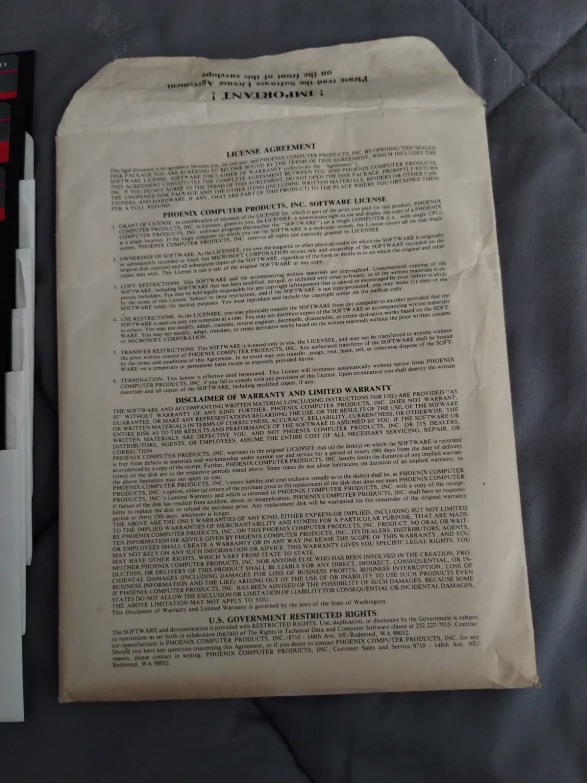MS-DOS Operating System Version 4.01 On 5.25″ Floppy Disks Phoenix Computer