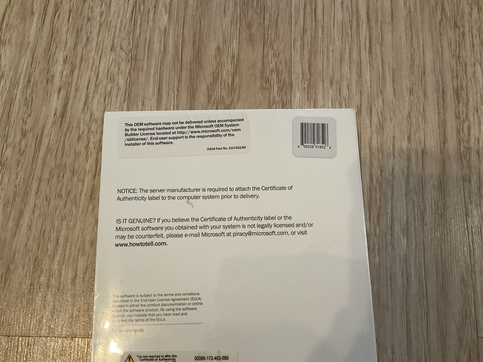Microsoft Windows Server 2003 Standard Edition 1-4CPU with key NO DISK