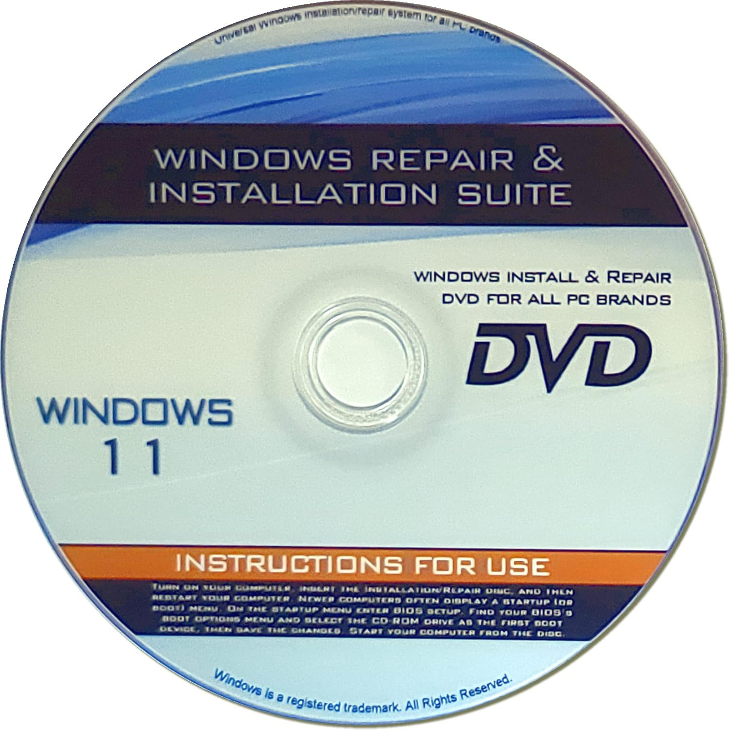 Win 11 Compatible Install, Repair & Recovery – Home & Pro Edition -64Bit Only
